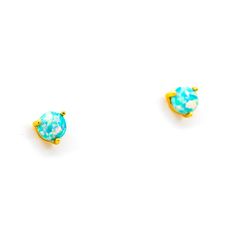 Gold plating over sterling silver Simple round blue opal studs set in gold vermeil Length: 3.9mm, Width: 3.9mm SPE-9289 (GV/OP03) Vintage Diamond Jewelry, Geek Jewelry, Opal Pendant Necklace, Opal Studs, Jewelry Rings Diamond, Stud Set, Uncut Diamond, Opal Pendants, Blue Opal