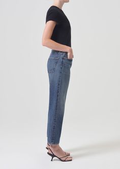 90's Crop Mid Rise Straight in Imagine – AGOLDE 90s Jeans, Product Development, Stretch Cotton, Mid Rise, Full Length, Straight Leg, Organic Cotton, How To Wear, Clothes