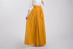 Long mustard chiffon skirt for engagement photo shoot. Crepe chiffon mustard yellow skirt women floor length with sash and high waist by HelensWear on Etsy https://www.etsy.com/listing/631847603/long-mustard-chiffon-skirt-for Mustard Yellow Curtains, Mustard Yellow Skirts, Mustard Wedding, Bridesmaid Skirts, Yellow Clothes, Engagement Photo Shoot, Wedding Skirt, Yellow Skirt, Kawaii Fashion Outfits