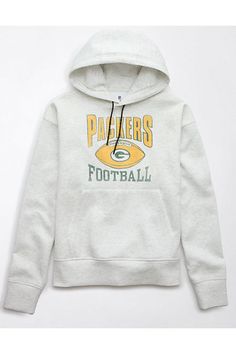 Medium-weight recycled polyester blend with sweat-wicking technology/Comfort stretch fabric that's ridiculously soft & breathable/Hooded/Green Bay Packers graphics/Ribbed cuffs & hem Sports Hoodie With Logo Print For Fall, Gray Graphic Print Hoodie For Sports, Sports Hoodie With Graphic Print For Fall, Fall Sports Hoodie With Graphic Print, Graphic Print Hoodie For Sports In Fall, Fleece Activewear For Winter Sports Events, Athleisure Hoodie For Sports Events In Fall, Winter Fleece Activewear For Sports Events, Athletic Heather Hoodie For Sports In Fall