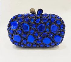 Big Stones Evening Purse Bags Rhinestone Wedding Gems Clutch Bag Bridal Clutches Women Diamonds Party Purses Bag The images shown are not the actual item and are for your reference only. BAG SIZE AS FOLLOW: length:18cm width:6cm high:12cm Blue Rhinestone Evening Bag For Party, Blue Rhinestone Evening Bag For Weddings, Glamorous Blue Bags With Rhinestones, Glamorous Blue Rectangular Clutch, Glamorous Blue Formal Bag, Blue Rhinestone Clutch For Party, Blue Rhinestone Clutch Bag, Blue Glamorous Clutch For Party, Blue Glamorous Party Clutch