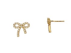 These Diamond Bow Stud Earrings are available in 14k yellow gold. They make the perfect gift for a loved one. Can be special ordered in white or rose gold. Approximately 0.35" long 0.28 CT Total Weight Please allow 4-6 weeks for delivery Elegant Gold Diamond Earrings In 14k Gold, Luxury Gold Diamond Earrings, Formal 14k Yellow Gold Diamond Earrings, Classic Gold Diamond Earrings As Gift, Classic Gold Diamond Earrings For Gift, Classic Yellow Gold Earrings For Gift, Formal Yellow Gold-plated Diamond Earrings, Luxury Pierced Diamond Earrings As Gift, Gold 14k Diamond Earrings Gift