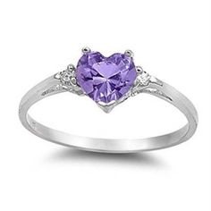 1.3CT Amethyst Ring size 7. Thank you for shopping our store. Have a wonderful day. Heart Wedding Rings, Romantic Rings, Mood Ring, Silver Jewelry Fashion, Rings For Girls, Copper Rings, Size 10 Rings, Classic Ring, Girls Jewelry