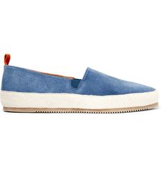 Suede Espadrilles | MR PORTER Blue Suede Slip-ons With Contrast Sole, Summer Suede Slip-on Espadrilles, Casual Blue Slip-ons With Contrast Sole, Casual Canvas Slip-ons For The Beach, Casual Suede Espadrilles With Contrast Sole, Vacation Espadrilles With Contrast Sole, Canvas Slip-ons With Rubber Sole For Beach, Canvas Slip-ons For The Beach, Summer Casual Suede Sneakers