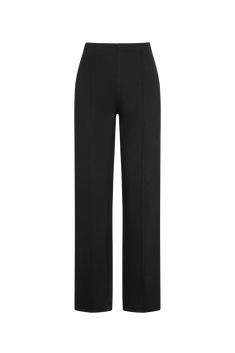 We’ve taken the pant that broke the internet and reimagined it into the perfect straight-leg silhouette. This high-waisted, classic straight-leg pant is made from luxurious ponte knit, offering the structure of tailored fabric with the comfort of a soft knit. The elongated, clean lines and elevated waistline are designed to be slimming and elongating, flattering every body type and height. Fit Notes:The inseam is intentionally long to provide the option for both tall and petite women to wear wit Ripley Rader, Tall And Short, Straight Leg Pant, Long Legs, Black Knit, Straight Leg Pants, Soft Knits, Body Types, Made It