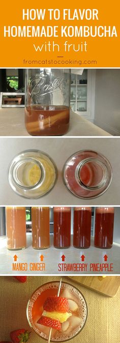 how to make homemade kombucha with fruit