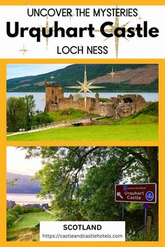 an image of the front cover of a book with pictures of castles and other places