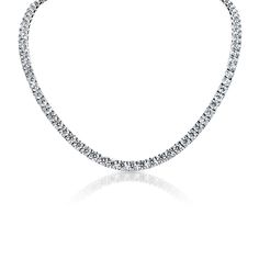 Laketia 87 CarLaketia 87 Carat EFG VS Round Brilliant Lab Grown Diamond Tennis Bracelet in 14k White Gold Front View Diamond Tennis Necklace, White Gold Chain, Color Grading, Tennis Necklace, Round Brilliant, Gold Chain, Lab Grown, Lab Grown Diamonds, Statement Pieces