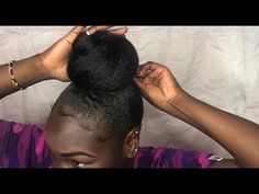 (7) Quick & Easy Bun With Jumbo Braiding Hair/ 4c hair - YouTube Bun With Braiding Hair, Elegant Messy Bun, Messy Bun Ideas, Afro Hair Bun, Bun Ideas, Black Hair Bun, Natural Hair Ponytail, Black Hair Updo Hairstyles, Jumbo Braiding Hair