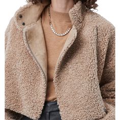 Brand New Faux Fur Cropped Jacket, Cropped Jacket, Faux Fur Jacket, Jackets Online, French Connection, Crop Jacket, Fur Jacket, Jacket Tops, Camel