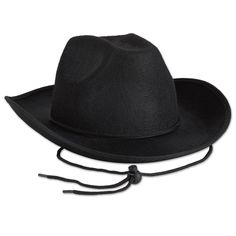 Black Felt Cowboy Hat by Beistle - Western Theme Decorations Black Felt Cowboy Hat, Felt Cowboy Hat, Western Theme Party, Felt Cowboy Hats, Cowgirl Costume, Chapeau Cowboy, The Cowboy, Western Look, Western Theme