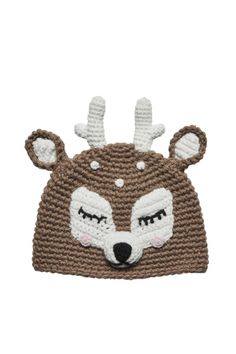 San Diego Hat Co Reindeer Knit Hat - Simple Good Rain Hats, Loom Hats, Crochet Kids, Kids Hat, Baby Bonnets, Sun Protection Hat, Hat Ideas, Winter Fits, Crochet For Kids