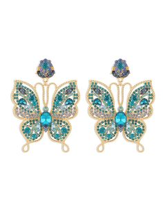 Butterfly-Shaped Rhinestone Drop Earrings: Elegant Accessories for Any Occasion Earrings Elegant, Butterfly Shape, Elegant Accessories, Sparkle, Drop Earrings, Stone