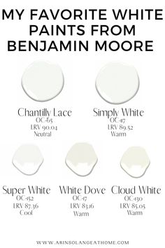 the different shades of white paint