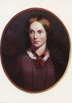 a portrait of a woman in a red dress with a white collar and ruffled neck