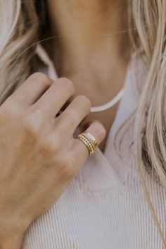 Women's Ring Stack | ROOLEE Classic Rings, Ring Stack, Ring Stacking, Gold Ring Stack, Re A, Fashion Group, Gold Accessories, Classic Ring, Accessories Rings