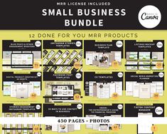 the small business bundle is shown in black and yellow with white text, including two large images