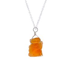 Raw Citrine Necklace Citrine Pendant Crystal Necklace Citrine Jewelry 925 Sterling Silver Chain Necklace for Women Raw Crystal Necklace ►Product Details:- Stone Name- Citrine  Cut- Uncut ( Raw ) Color- As Seen In Picture ( Orange ) Measurement- Between 20MM To 50MM  Weight- Approx. 10-20 grams Chain Length:- 18 inch Metal:- 925 Sterling Silver  ►About Gemstone:- Birthstone Month - November Citrine is associated with positivity and optimism, which is not surprising given its cheerful color. It's Silver Chain Necklace For Women, Raw Citrine Necklace, Photo Orange, Chakra Heilung, November Birthstone Necklace, Raw Color, Raw Citrine, Citrine Jewelry, Raw Crystal Necklace