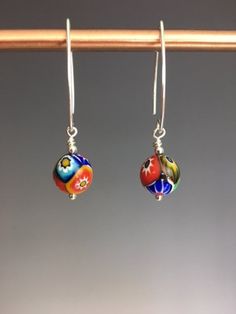 Venetian Murano Earrings - Murano Jewelry - Multi Colored Earrings - Beaded Earrings - Venetian Beaded Jewelry - Murano 2022 Jewelry, Murano Jewelry, Murano Glass Earrings, Colored Earrings, Teen Jewelry, Murano Glass Jewelry, Sweet Earrings, Multicolor Earrings, Glass Projects