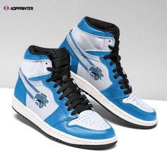 Air JD Hightop Shoes NBA Orlando Magic White Blue Air Jordan 1 High Sneakers For Men Women Tennessee Titans Football, Air Jordan High, Jordan Sneaker, Custom Design Shoes, Air Jordan Sneakers, Shoes Sport, High Sneakers, Orlando Magic, Tennessee Titans