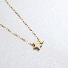 Gold Star Necklace For Anniversary, Dainty Star Necklace For Anniversary, Dainty Star-shaped Anniversary Necklaces, Dainty Star-shaped Necklace For Anniversary, Formal Gold Necklace With Star Charm, 14k Gold Star-shaped Necklace For Anniversary, Star Pendant Necklace, Dress Jewelry, Star Pendant