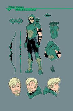 green arrow character sheet for the animated movie