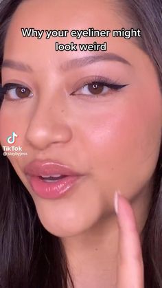 Beginner Eye Makeup Looks, Eye Makeup For Non Hooded Eyes, Natural Liquid Eyeliner, Winged Eyeliner Tutorial For Hooded Eyes Liquid Liner, Hooded Eye Simple Makeup, Best Hooded Eye Makeup, Eyeliner Tricks For Hooded Eyes, Slightly Hooded Eye Makeup, Eyeliner Hacks For Beginners Hooded Eyes