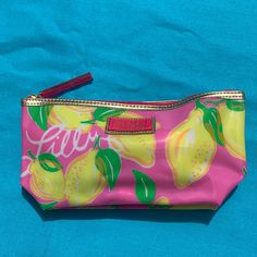 New - Lilly Pulitzer For Este Lauder - Cosmetic “Mystery Bag” - Includes 8 All New Este Lauder Products Everyday Yellow Bag With Zipper Pouch, Everyday Yellow Bags With Zipper Pouch, Yellow Pouch Bag For Errands, Yellow Everyday Bag With Zipper Pouch, Yellow Travel Bag With Zipper Pouch, Cute Yellow Bags For Spring, Yellow Pouch Cosmetic Bag For Daily Use, Yellow Zipper Pouch Cosmetic Bag For Everyday Use, Fun Yellow Bags For Everyday Use