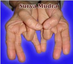 Yoga Mudra - Surya Mudra (Mudra Of The Sun) Surya Mudra, Gyan Mudra, Bolesti Chrbta, Different Types Of Yoga, Cholesterol Remedies