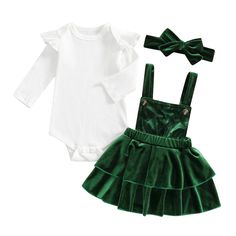 PRICES MAY VARY. MATERIAL: Baby girl christmas outfit, my first christmas baby girl outfit, baby girl christmas skirt set, baby girl christmas romper dress set, the romper is made of 95% cotton and 5% elastane, skirt is made of 100% polyester, ultra soft, skin-friendly, durable and not easy to deform, good breathability, and comfortable to wear. CUTE DESIGNS: Baby girl first christmas outfit newborn, infant christmas outfit girl, infant girl fall clothes, baby fall skirt set, polka dot print, ri Infant Christmas Outfit Girl, Baby Holiday Outfits, Velvet Dress Outfit, Velvet Dresses Outfit, Summer Outfit Accessories, Girls Velvet Dress, Baby Fall, Fall Skirt