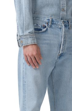 A faded wash and relaxed fit define these retro-inspired jeans cut from nonstretch organic-cotton denim. 29" inseam; 17 1/2" leg opening; 13 1/4" front rise 100% organic cotton Machine wash, tumble dry Made in Turkey Washed Rigid Denim Cropped Jeans, Faded Relaxed Fit Cropped Jeans In Rigid Denim, Faded Rigid Denim Cropped Jeans For Everyday, Faded Cropped Jeans In Relaxed Fit Rigid Denim, Faded Cropped Jeans In Relaxed Fit, Faded Jeans With Belt Loops For Spring, Spring Faded Jeans With Belt Loops, Everyday Washed Cropped Rigid Denim Jeans, Faded Relaxed Fit Cropped Jeans With Five Pockets