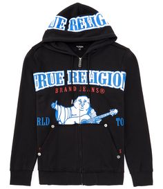 From True Religion&#x2C; this hoodie features:Attached hood with "True Religion" logo letteringZip-front closure"True Religion" logo&#x2C; Buddha graphic and other verbiage on the frontTwo front pocketsCotton/polyester fleeceMachine wash/tumble dryImported. Dillard's, True Religion, Fleece Hoodie, Hoodies Men, Graffiti, Sweatshirts Hoodie, ? Logo, Toys, Sweatshirts