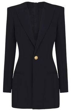 Long Sleeve Concealed Pocket Blazer Dress Black DESIGN: Color: Black V-neck Long sleeves Button detail Lined Concealed pocket Exposed zipper at back Gentle Dry Clean Only Length S: 30.70'' / 78cm Length M: 31.10'' / 79cm Length L: 31.49'' / 80cm Length XL: 31.88'' / 81cm Length XXL: 32.28'' / 82cm MATERIAL: Polyester + Cotton Delicate sewing and hemming by durable needle lockstitch machine. YKK zipper (known as the most durable and reliable zippers manufactured today). To maintain the beauty of your garment, please follow the care instructions on the attached label. Colour may vary due to lighting on images. The product images (without model) are closest to the true color of the item.     * Order one size up for a relaxed fit. * Pay special attention on measurements to ensur Luxury Long Sleeve Blazer Dress For Office, Luxury Long Sleeve Blazer Dress For Career, Luxury Long Sleeve Fitted Jacket Dress, Luxury Single Button Blazer Dress For Office Wear, Luxury Tailored Blazer Dress With Hidden Buttons, Luxury Long Sleeve Jacket Dress For Work, Luxury Fitted Blazer Dress With Notch Lapel, Luxury Blazer Dress With Welt Pockets For Business, Luxury Black Blazer Dress With Lapel Collar