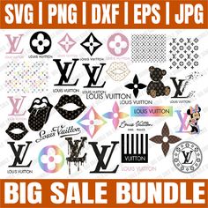 the big sale bundle for svg and dxf epss, including logos