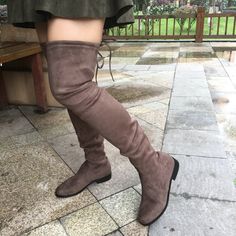 FREE SHIPPING Women Over the Knee Suede Boots JKP1621 Winter Trendy Fitted Lace-up Boots, Trendy Winter Fitted Lace-up Boots, Trendy Fitted Lace-up Boots For Winter, Trendy Lace-up Knee-high Winter Boots, Fitted Knee-high Winter Boots, Fitted Casual Lace-up Boots For Spring, Fitted Fall Lace-up Boots With Round Toe, Casual Brown Knee-high Boots For Fall, Fitted Casual Boots With Round Toe