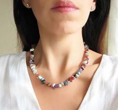 #eBay #eBayStore #eBaySeller #Chip #Disco #Beauty #Multi #Beach #Nature #FamilyFriends #FlagsPolitical #Ethnic #FairytaleFantasy #Love #FlowersPlants #Halloween #CelestialHoroscope #Angels #FoodDrink #Healing #CoinsMoney #Awareness #Necklace Crystal Chip Necklace, Chip Necklace, Colorful Necklace, Necklace Colorful, Hematite Stone, Gemstone Beaded Necklace, Buy Necklace, Silver 925 Necklace, Colourful Necklace