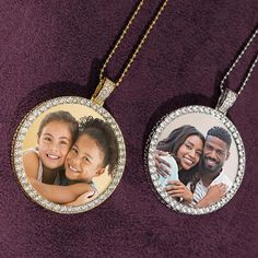 Personalized with your photo makes this pendant sentimental and everlasting. A perfect gift to keep the loved ones close to the heart. Send us your photo on our whats app (201-753-3964) and we will do the rest. Set with 64 Cubic Zirconia that can be upgraded to diamonds. Available in silver of gold tone. Comes with 24" bali style chain. Size: 1"x1" Stones1.9mm SKU: 229SUP2W Round Solitaire Rings, Diamond Earrings Studs Round, Engraved Pendant, Bali Style, Bling Necklace, Photo Keychain, Photo Necklace, Photo Pendant, Photo Engraving