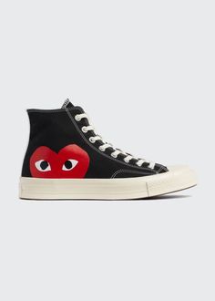 Comme des Garcons Men's x Converse All Star Chuck Taylor '70 High-Top Sneakers - Bergdorf Goodman Canvas High-top Sneakers With Logo Print For Streetwear, High-top Canvas Sneakers With Logo, Comme Des Garcons Men, Chuck Taylor 70, Converse All Star, Bergdorf Goodman, Comme Des Garcons, Converse High Top Sneaker, Converse Chuck Taylor High Top Sneaker