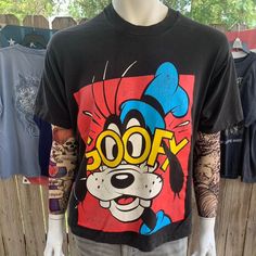 Single Stitch Pit To Pit 23 Length 26 The Hem Was Altered Beautiful Faded Black Box1 #Goofy#Tshirt#Disney#Mickeymouse Disney Men, Disney Shirts, Black Tshirt, Print T Shirt, Tee Shirts, Mens Accessories, Mens Shirts, Man Shop, T-shirt