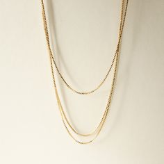 D E T A I L S • Single Chain Necklace• 18k Gold Filled• Length: 18" + 1" extender• Chain Width: 1mm Minimalist Double Chain Link Necklace, Minimalist Layered Link Chain Necklace, Minimalist Chain Necklace With Delicate Chain For Layering, Minimalist Snake Chain Layered Necklace, Minimalist Double Strand Delicate Chain Necklace, Minimalist Charm Necklace With Delicate Snake Chain, Minimalist Double Chain Necklace, Minimalist Everyday Charm Necklace With Double Chain, Double Strand Box Chain Necklace For Gift