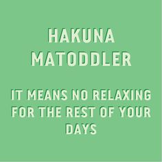 the words hakuna matodler it means no relaxing for the rest of your days