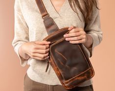 Brown Leather Fanny Pack, Sling Bag for Women, Mini Crossbody Bag, Luxury Hip Bag, Belt Pouch for Her, Hobo Bag, Baguette Bag - Etsy Türkiye Brown Rectangular Chest Bag, Leather Pouch Chest Bag, Leather Waist Bag, Leather Fanny Pack, Baguette Bag, Belt Pouch, Mini Crossbody Bag, Mini Crossbody, Hip Bag