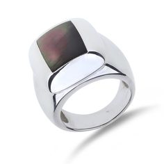 The colors of red to green morph across the black mother of pearl in this Van Cleef & Arpels 18K white gold Babylon statement ring. Comes with Van Cleef & Arpels box and sales receipt. Metal Type: 18K White Gold Hallmarks: VCA, Makers Mark Metal Finish: High Polish Ring Size: 6.75 Setting: Inlay Item Weight: 21.60 grams Center Gemstone Gemstone: Black Mother of Pearl Shape: Rectangle Measurements: Band Width 5.87mm, Ornament Length 22.3mm, Ornament Width 17.25mm Condition: Excellent Like-new condition, with almost no visible wear visible in 10x loupe. **We do NOT use stock photos, all photos are of the exact item you will receive, and were professionally photographed in our in-house studio.** **This item will have a tamper-proof security tag attached. Removal, attempted removal, or tamperi Modern White Gold Enamel Ring, Modern White Gold Enamel Ring For Anniversary, Modern Silver Enamel Ring For Formal Occasions, Modern Enamel Ring For Anniversary, Formal White Gold Opal Ring With Polished Finish, Elegant Enamel Ring With Polished Finish For Formal Occasions, Modern Enamel Ring With Polished Finish For Gift, Elegant Formal Enamel Ring With Polished Finish, White Gold Enamel Ring With Polished Finish