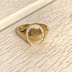 14k Initial Signet Ring, A Letter Diamond Ring, Custom Block Letter Rings, Monogram Ring, Chunky Alphabet Rings, Personalised Initial Ring ✿GOLD PURITY✿ 14K Solid Gold (58.3% pure gold and 41.7% alloy.) ✿STONE INFO✿ We use the highest quality moissanite! ✦ Color: D Colorless ✦ Clarity: VVS1 Also available in other colored gemstones upon request. Please get in touch with us! ✿HYPOALLERGENIC✿ All jewelry are made without lead, nickel, and cadmium. Hypoallergenic jewelry is higher-grade and purer. Gold Rings For Men With Letters, Letter Gold Ring For Men, Initial Rings For Men, Letter Rings Gold For Men, Alphabet Rings Gold, Letter Rings Initial, Rings For Men Gold, Initial Ring Gold, Personalized Initial Ring