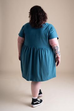 This dress is perfect for a porch sit or a walk through the park! Made from the most sustainable hemp & organic cotton jersey, it features a gathered skirt and inside pockets. Porch Sitting, Legging Fits, Gathered Skirt, Sustainable Clothing, Fast Fashion, Crop Tank, A Walk, The Park, Inside Pocket