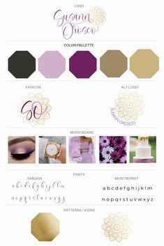 the font and color scheme for an elegant wedding theme, with gold foil accents on it