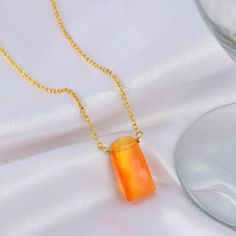 ✨ This Carnelian Pendant Necklace showcases a radiant carnelian stone with its vivid orange-red color and captivating natural patterns. Known for its energizing and confidence-boosting properties, it adds a bold, stylish touch to any ensemble. ★ You are seeing actual pics of products ★ Product Type:- Semi-Precious Gemstone ★ Necklace Size:- 17+2 Inches ★ Shape:- U Shape ★ Gemstone:-Carnelian  ★ Size:-8X16 MM ★ Weight:-19.5 Cts. ★ Color:- As Seen as Picture ★ Treatment:- 100% Natural    ★ Buyer w Women Chain, Carnelian Pendant, Carnelian Stone, Celestial Jewelry, Wedding Jewellery Necklace, Elegant Necklaces, Adjustable Necklace, Necklace Sizes, Personalized Necklace