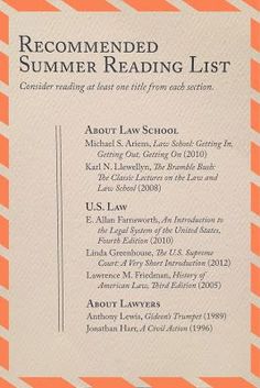 an orange and white book with the words recommended summer reading list written in black on it