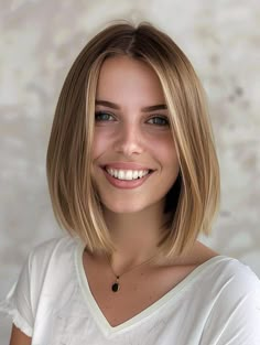 Discover Stylish Straight Bob Haircuts for All Seasons Teen Girl Haircuts, Straight Bobs, Bobs Hairstyles, Bob Straight, Straight Hair Cuts, Textured Bob