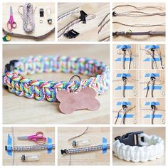 several different types of bracelets and other items on a table with text overlay